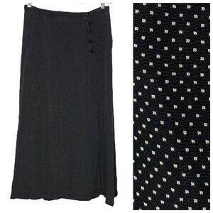 Vintage Womens JH Collectibles Skirt Size 14 Polka Dots Side Slit Runs Small